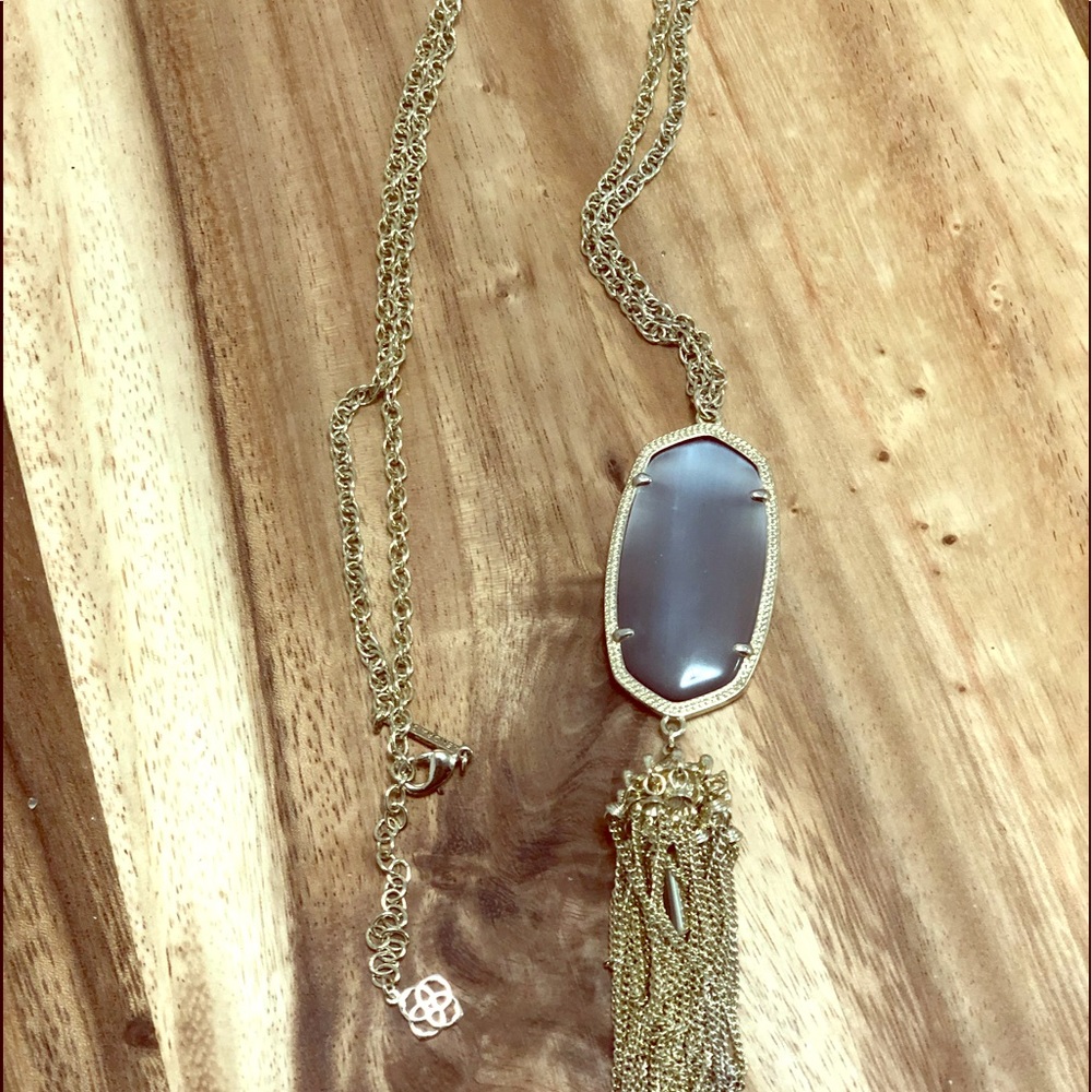 Long gray Rayne necklace